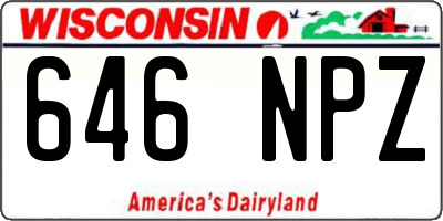 WI license plate 646NPZ
