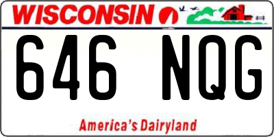 WI license plate 646NQG