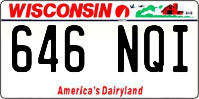 WI license plate 646NQI