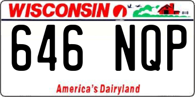WI license plate 646NQP