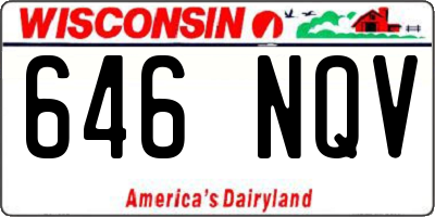 WI license plate 646NQV