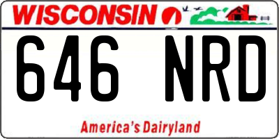 WI license plate 646NRD