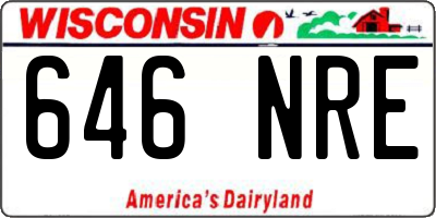 WI license plate 646NRE