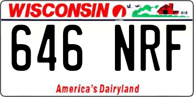WI license plate 646NRF