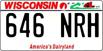 WI license plate 646NRH