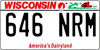 WI license plate 646NRM
