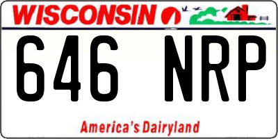 WI license plate 646NRP