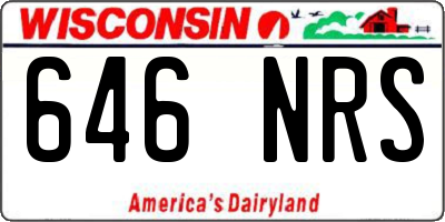 WI license plate 646NRS