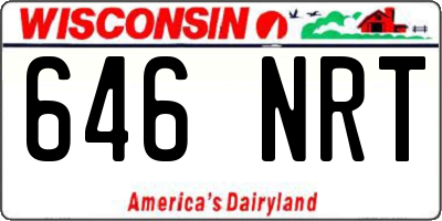 WI license plate 646NRT