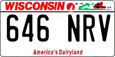 WI license plate 646NRV