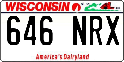 WI license plate 646NRX