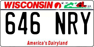WI license plate 646NRY