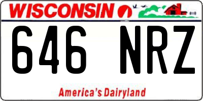WI license plate 646NRZ