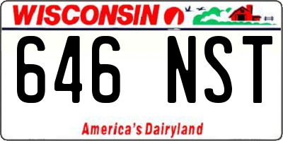 WI license plate 646NST