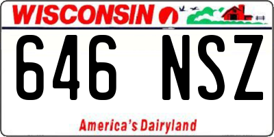 WI license plate 646NSZ