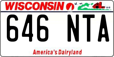 WI license plate 646NTA