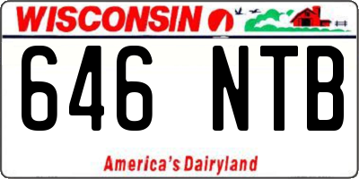WI license plate 646NTB