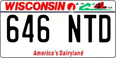 WI license plate 646NTD
