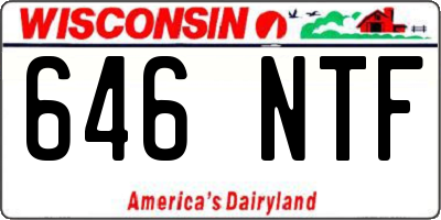 WI license plate 646NTF