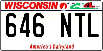 WI license plate 646NTL