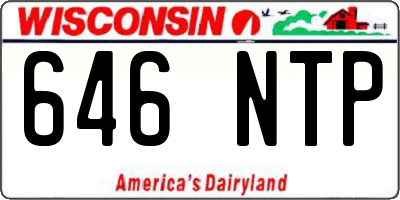 WI license plate 646NTP