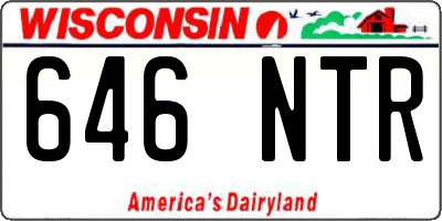 WI license plate 646NTR