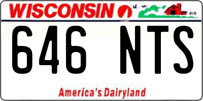 WI license plate 646NTS