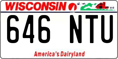 WI license plate 646NTU