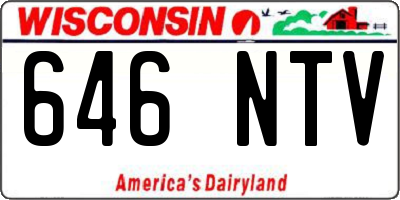 WI license plate 646NTV