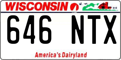 WI license plate 646NTX