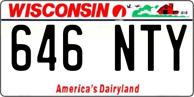 WI license plate 646NTY