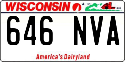 WI license plate 646NVA