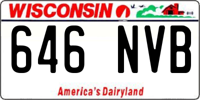 WI license plate 646NVB