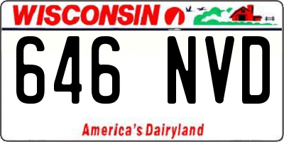 WI license plate 646NVD