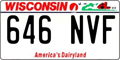 WI license plate 646NVF