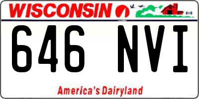 WI license plate 646NVI