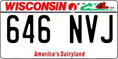 WI license plate 646NVJ