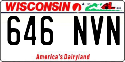 WI license plate 646NVN