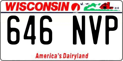 WI license plate 646NVP