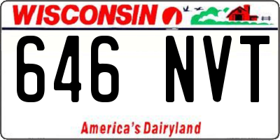 WI license plate 646NVT
