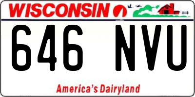 WI license plate 646NVU