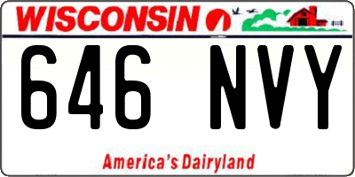 WI license plate 646NVY