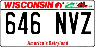 WI license plate 646NVZ