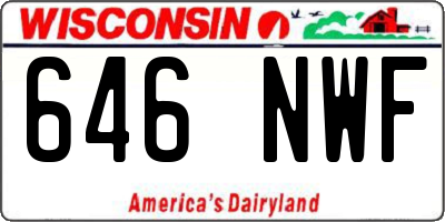 WI license plate 646NWF