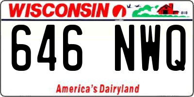 WI license plate 646NWQ