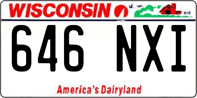 WI license plate 646NXI