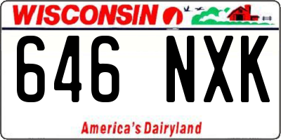 WI license plate 646NXK