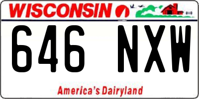 WI license plate 646NXW