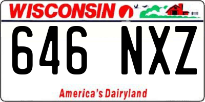 WI license plate 646NXZ