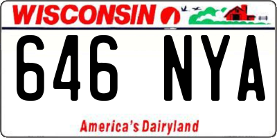 WI license plate 646NYA
